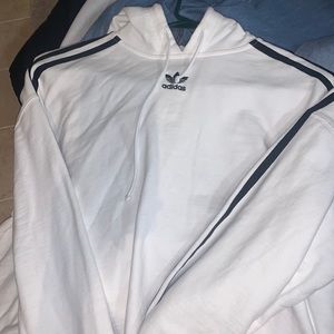Size medium, white adidas hoodie